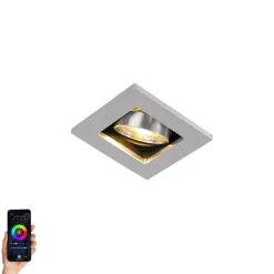 Smart Einbau-Strahler Aluminium inkl. WiFi GU10 schwenkbar - Qure