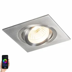 Smart Einbaustrahler Stahl inkl. WiFi GU10 neigbar - Lock 1
