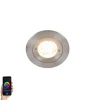 Smart Einbaustrahler Stahl rund IP44 inkl. Wifi GU10 - Xena