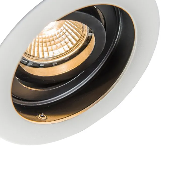 Smart Einbaustrahler weiß mit Stahl inkl. Wifi GU10 - Rondoo