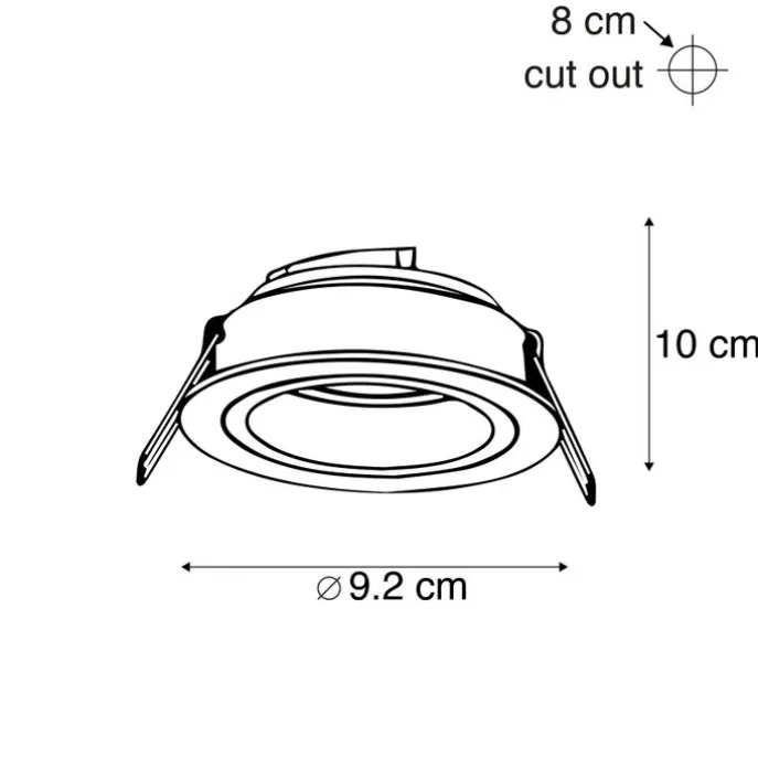 Smart Einbaustrahler weiß rund neigbar inkl. Wifi GU10 - Chuck