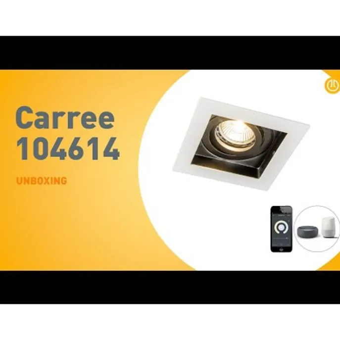 Smart Einbaustrahler weiß inkl. WiFi GU10 verstellbar - Carree