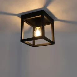 Smart Industrie Deckenleuchte schwarz inkl. WiFi A60 - Käfig 1