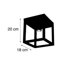 Smart Industrie Deckenleuchte schwarz inkl. WiFi A60 - Käfig 1