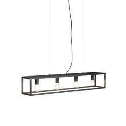 Smart Industrie Hängelampe schwarz inkl. 4 WiFi A60 - Cage 4