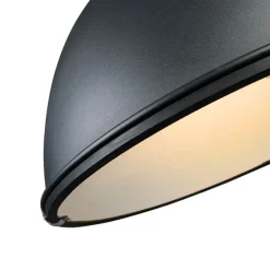 Smart Industrie Hängelampe schwarz 53 cm inkl. A60 Wifi - Sicko