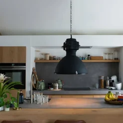 Smart Industrie Hängelampe schwarz 53 cm inkl. A60 Wifi - Sicko