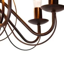 Smart Kronleuchter Rostbraun 8 Lichter inkl. Wifi B35 - Giuseppe