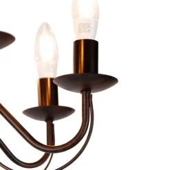 Smart Kronleuchter Rostbraun 8 Lichter inkl. Wifi B35 - Giuseppe