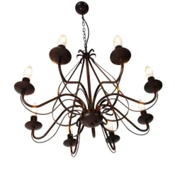 Smart Kronleuchter Rostbraun 8 Lichter inkl. Wifi B35 - Giuseppe