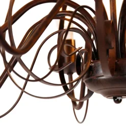 Smart Kronleuchter Rostbraun 8 Lichter inkl. Wifi B35 - Giuseppe