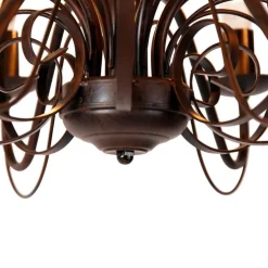 Smart Kronleuchter Rostbraun 8 Lichter inkl. Wifi B35 - Giuseppe