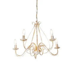 Smart Kronleuchter weiß 5 Lichter inkl. Wifi B35 - Giuseppe