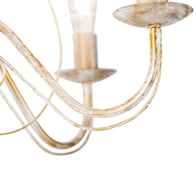 Smart Kronleuchter weiß 5 Lichter inkl. Wifi B35 - Giuseppe