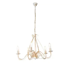 Smart Kronleuchter weiß 5 Lichter inkl. Wifi B35 - Giuseppe