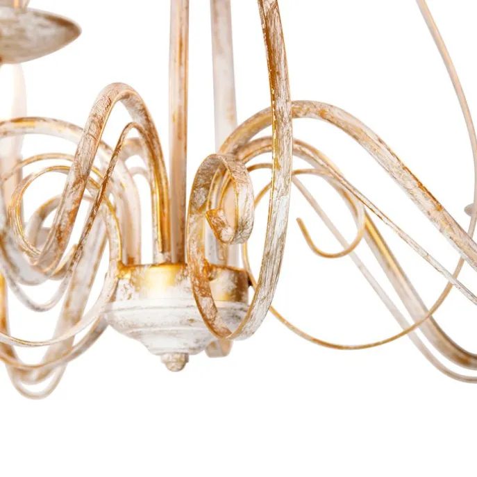 Smart Kronleuchter weiß 5 Lichter inkl. Wifi B35 - Giuseppe