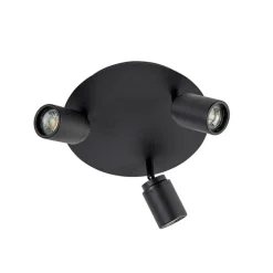 Smart Modern Spot schwarz inkl. GU10 3-flammig IP44- Ducha