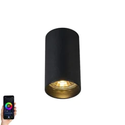 Smart moderner Spot schwarz inkl. WiFi GU10 - Tuba 1