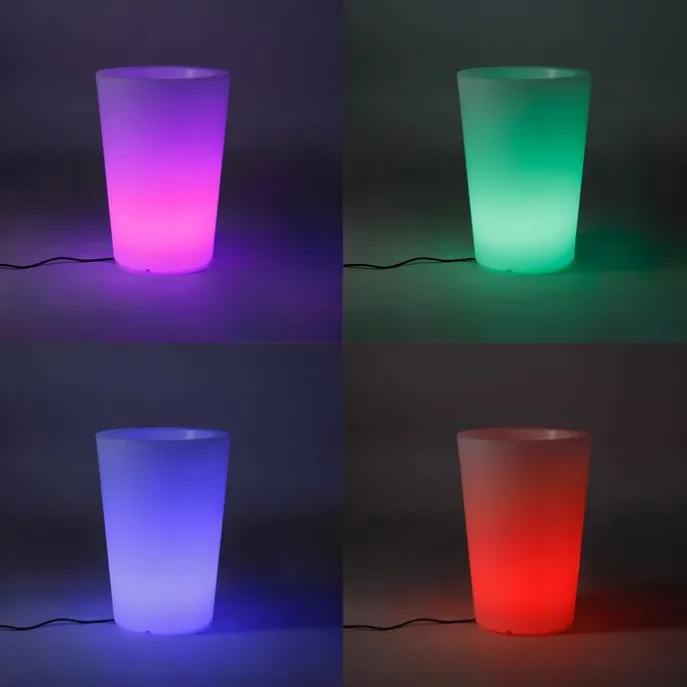 Smart Outdoor Stehleuchte Pflanztopf Weiß IP65 inkl. LED Wifi A60 - Verano