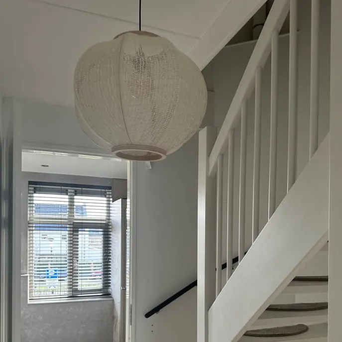 Smart Pendant Lamp Natural Fabric 48 cm Incl. Wifi G95 - Rob