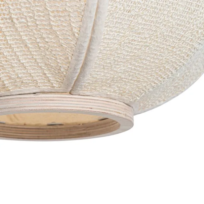Smart Pendant Lamp Natural Fabric 48 cm Incl. Wifi G95 - Rob