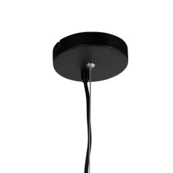 Smart Pendelleuchte schwarz mit Bernsteinglas inkl. 8 WiFi G9 - Uvas