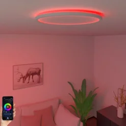 Smart plafondlamp wit 40 cm incl. LED RGBW IP54 - Siem