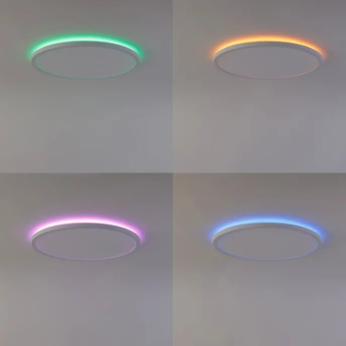 Smart plafondlamp wit 40 cm incl. LED RGBW IP54 - Siem