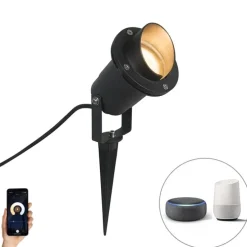 Smart Spike schwarz IP65 inkl. WiFi GU10 - Fertig