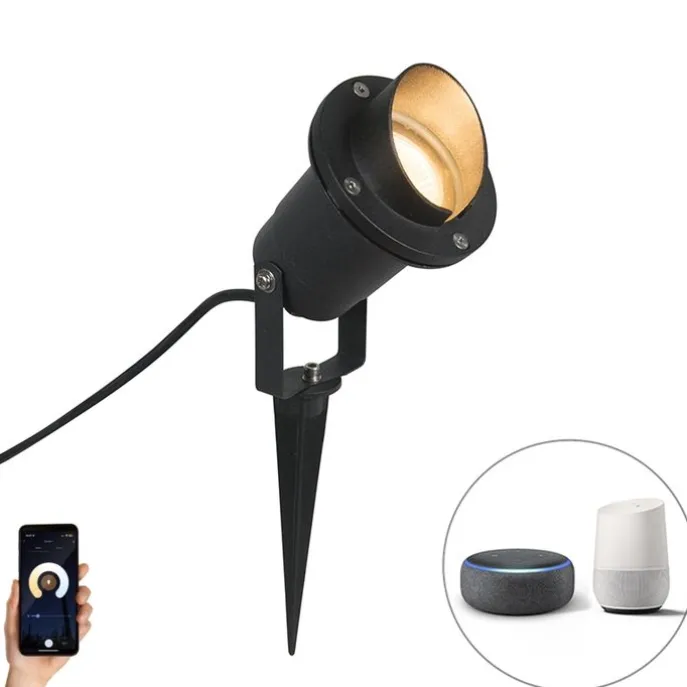 Smart Spike schwarz IP65 inkl. WiFi GU10 - Fertig