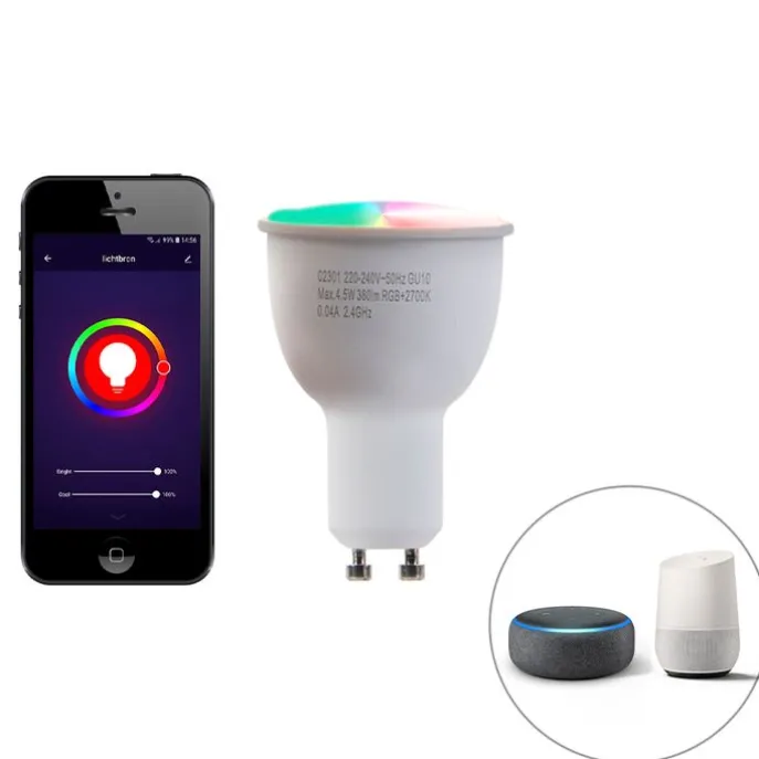 Smart Spike schwarz IP65 inkl. WiFi GU10 - Fertig