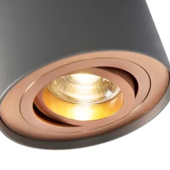 Smart Spot grau mit Kupfer inkl. GU10 WiFi Lichtquelle - Rondoo Up