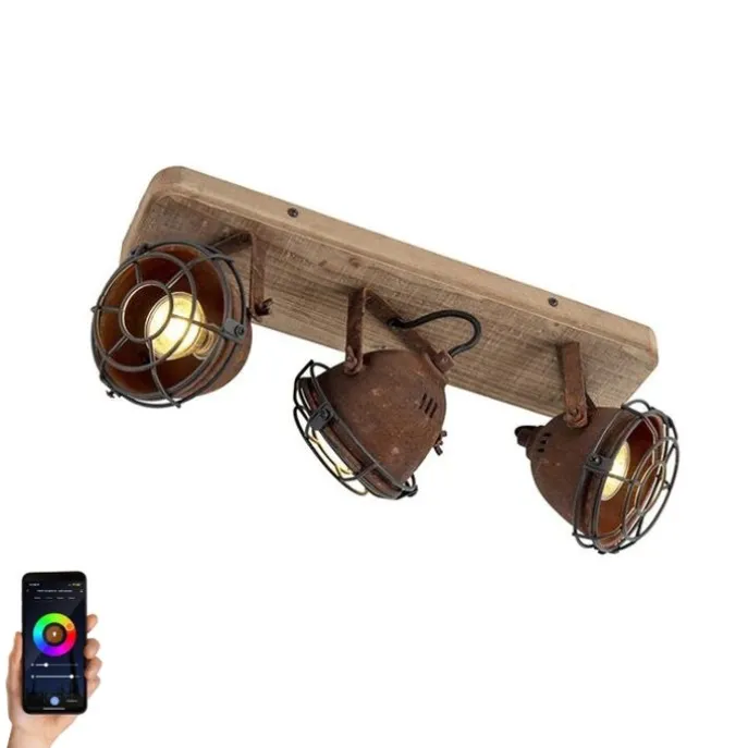 Smart Spot rostbraun kippbar inkl. 3 WiFi GU10 - Gina