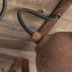 Smart Spot Rostbraun mit Holz inkl. 4 WiFi GU10 - Gina