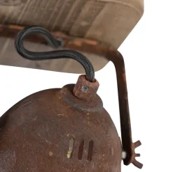 Smart Spot Rostbraun mit Holz neigbar inkl. Wifi GU10 - Gina