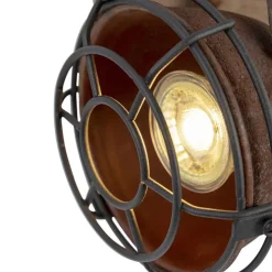 Smart Spot Rostbraun mit Holz neigbar inkl. Wifi GU10 - Gina