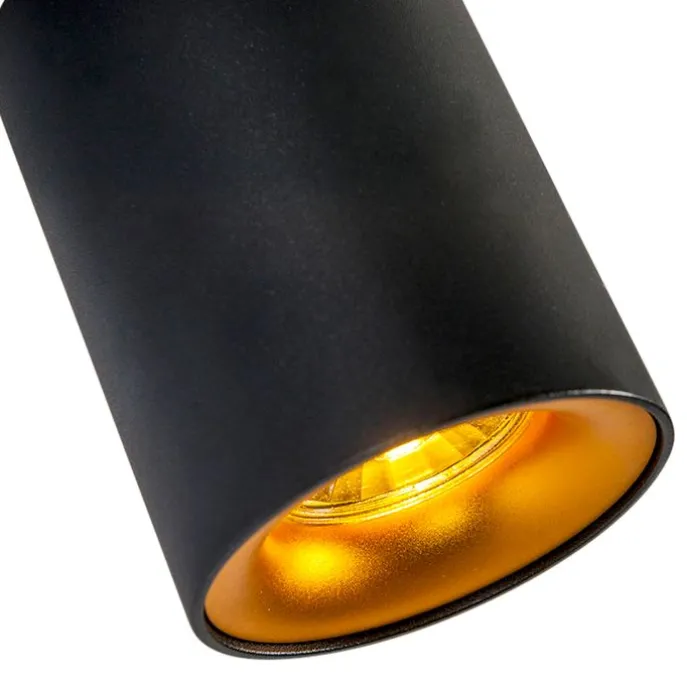Smart Spot schwarz mit Gold inkl. GU10 WiFi Lichtquelle - Ronda