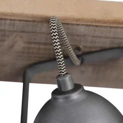 Smart Spot Stahl mit Holz neigbar inkl. 3 WiFi GU10 - Emado