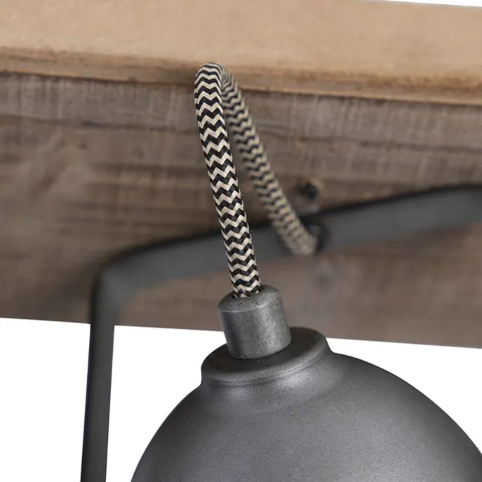 Smart Spot Stahl mit Holz neigbar inkl. 3 WiFi GU10 - Emado