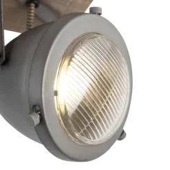 Smart Spot Stahl mit Holz neigbar inkl. 3 WiFi GU10 - Emado