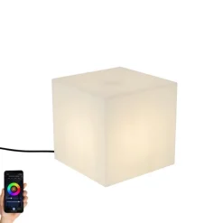 Smart-Außenleuchte weiß 30 cm quadratisch inkl. LED A60 IP44 - Nura