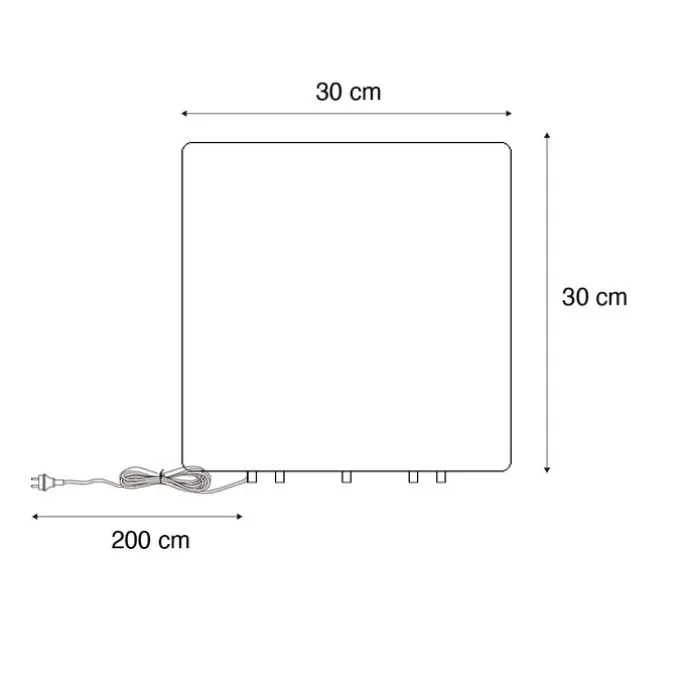 Smart-Außenleuchte weiß 30 cm quadratisch inkl. LED A60 IP44 - Nura