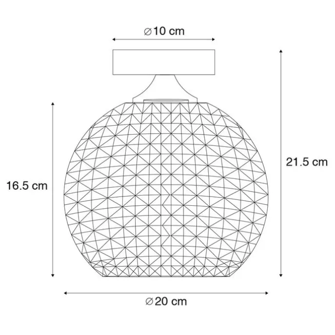 Smarte Art Deco Deckenleuchte Messing inkl. WLAN A60 - Sphere