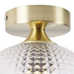 Smarte Art Deco Deckenleuchte Messing inkl. WLAN A60 - Sphere