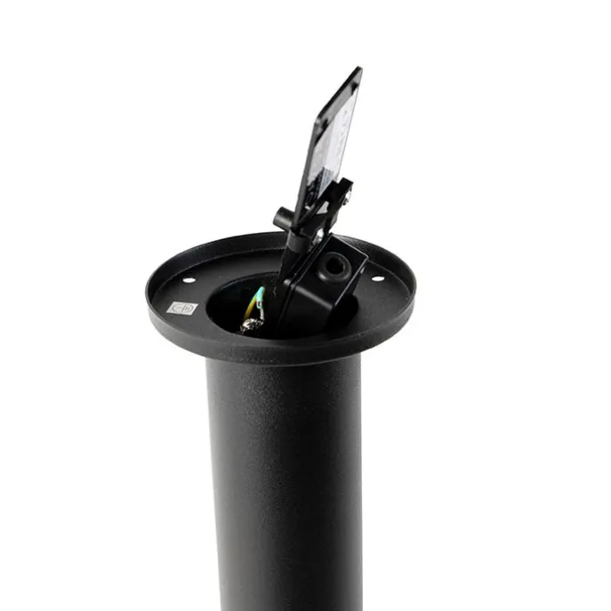 Smarte Außenlampe schwarz 45 cm verstellbar inkl. Wifi GU10 - Solo