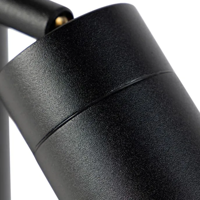 Smarte Außenlampe schwarz 45 cm verstellbar inkl. Wifi GU10 - Solo