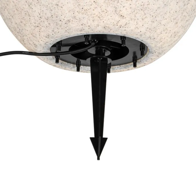 Smarte Außenleuchte Grau 45 cm IP44 inkl. LED - Nura