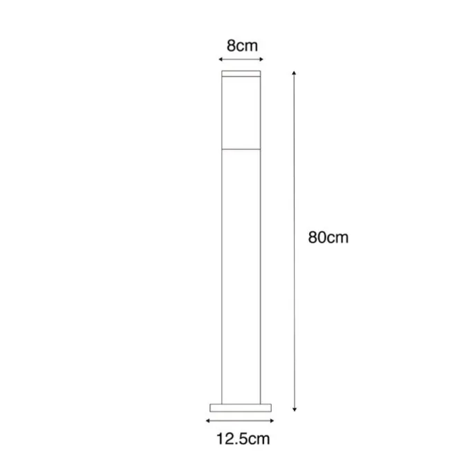 Smarte Außenleuchte Rostbraun 80 cm inkl. WiFi P45 - Malios