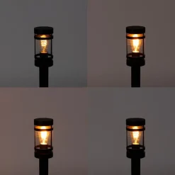 Smarte Außenleuchte schwarz 80 cm IP44 inkl. WLAN ST64 - Gleam