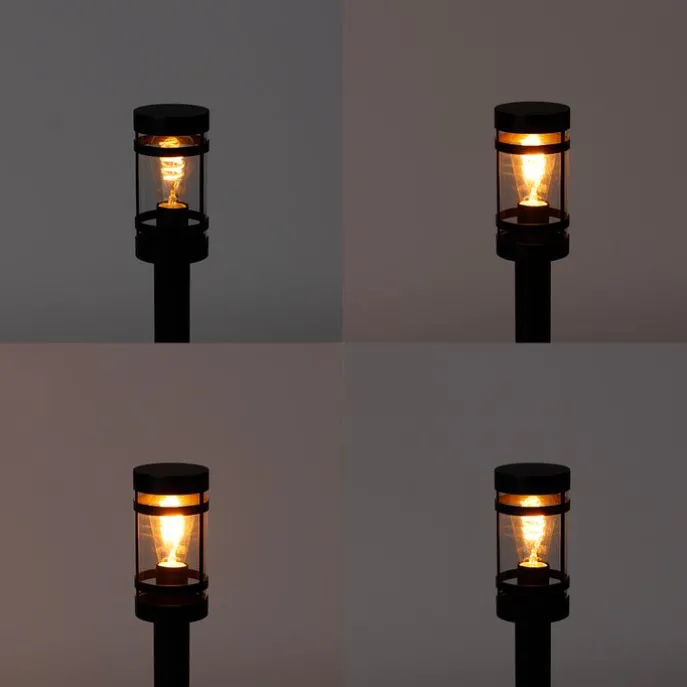 Smarte Außenleuchte schwarz 80 cm IP44 inkl. WLAN ST64 - Gleam